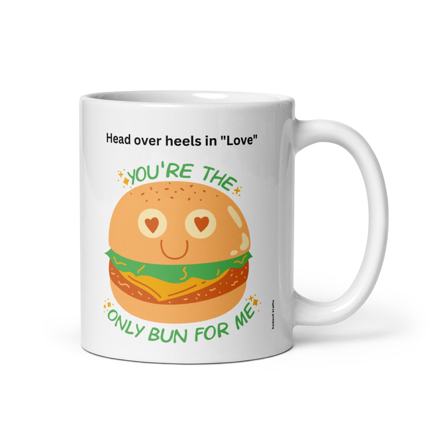 Burger bun glossy mug - Kadavil Krafts