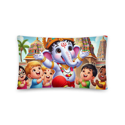 Ganesha Play Basic Pillow