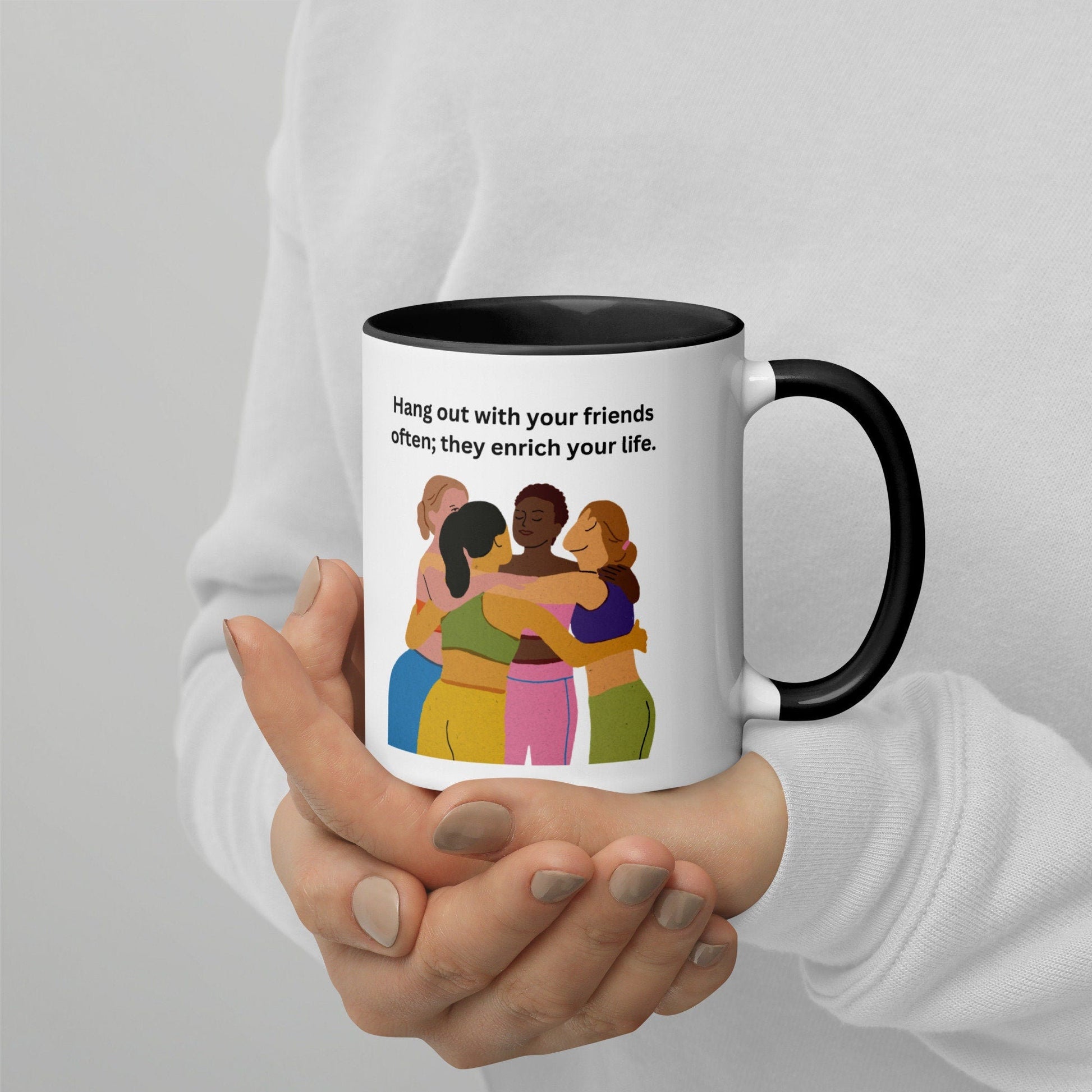 Friendship improves life Mug; Two Colour - Kadavil Krafts
